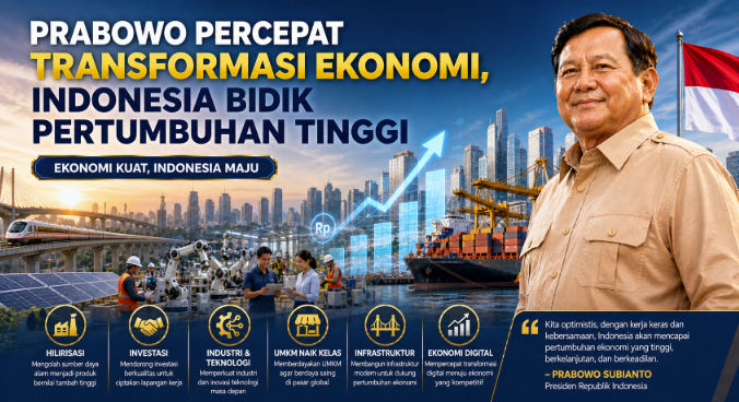 Prabowo Percepat Transformasi Ekonomi, Indonesia Bidik Pertumbuhan Tinggi